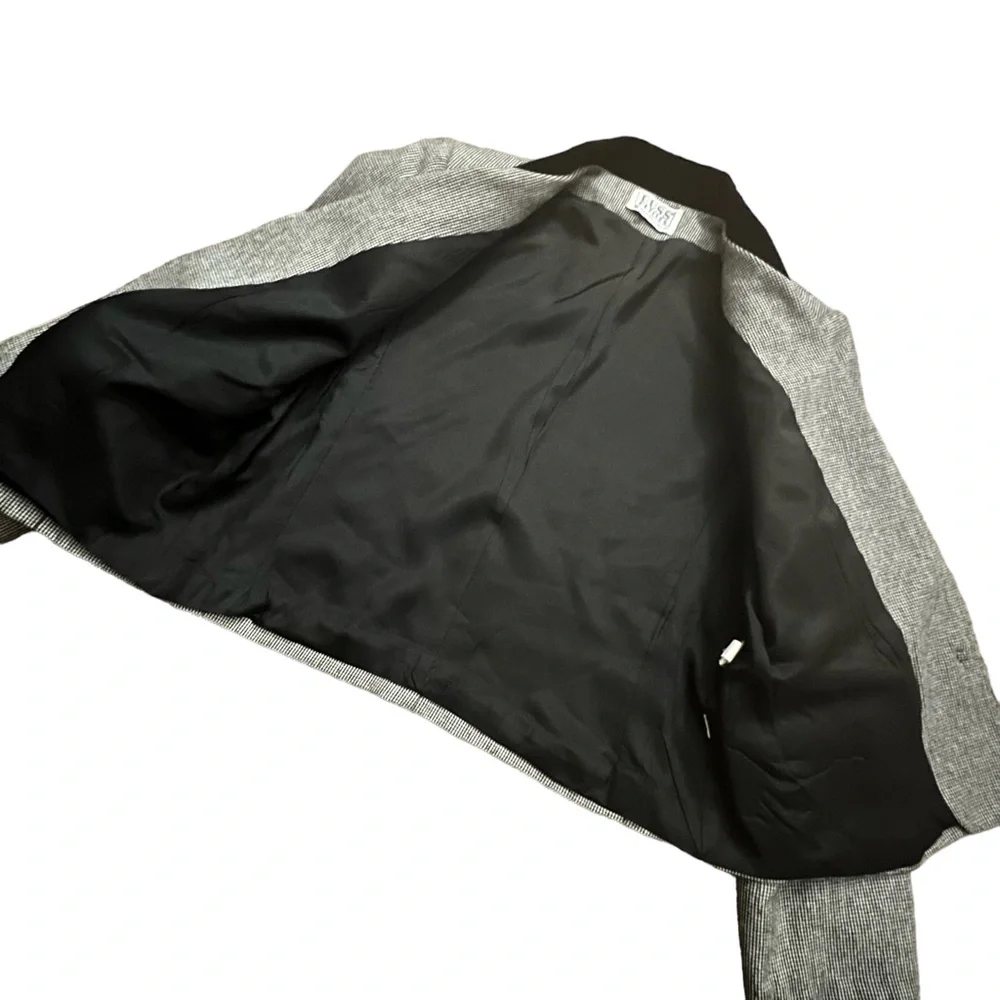 Vintage 1980’s Herringbone Black/White Blazer, Union Made, Great Quality, Medium